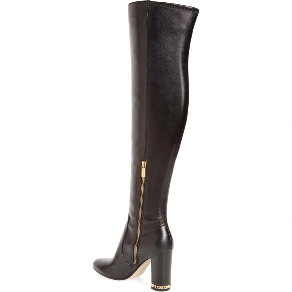 NWOB Michael Michael Kors Sabrina Leather Over The Knee Boots